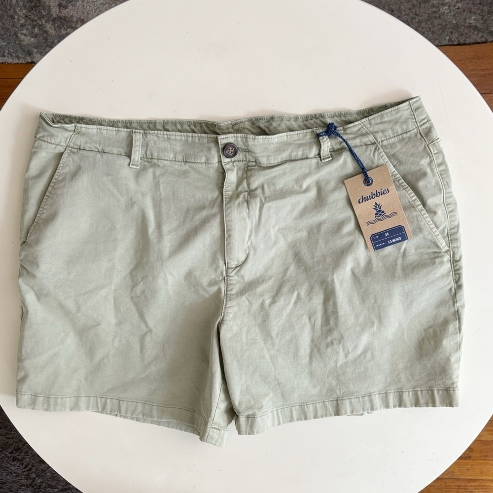 Chubbies Men’s 5.5” Chino Short 6 Pocket Green Size 40 New